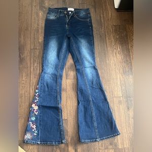 Bootcut embedded jeans